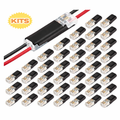 Conector Elétrico 2 Pinos Engate Rápido E Isolamento Kit
