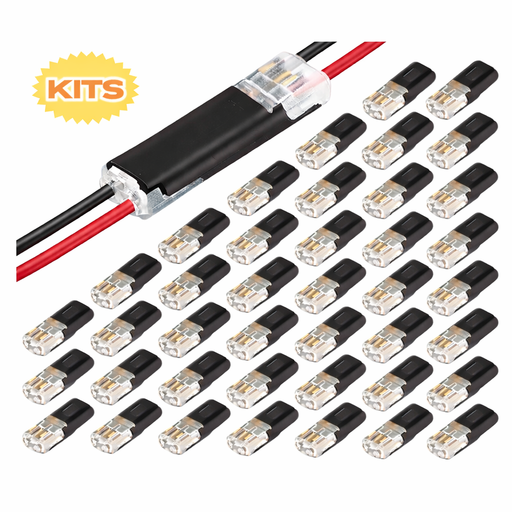 Conector Elétrico 2 Pinos Engate Rápido E Isolamento Kit