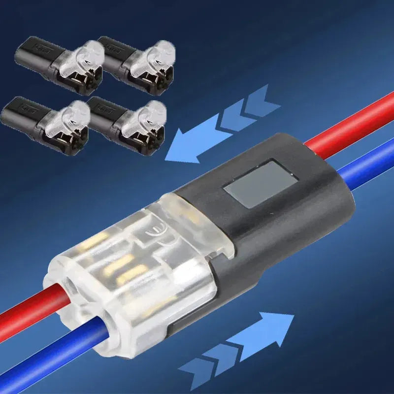 Conector Elétrico 2 Pinos Engate Rápido E Isolamento Kit