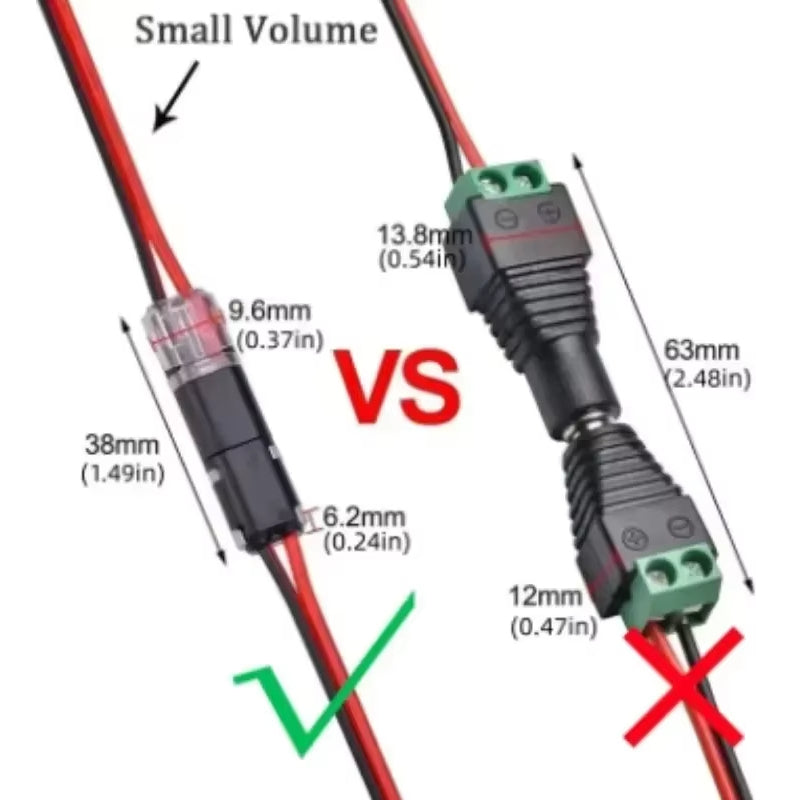 Conector Elétrico 2 Pinos Engate Rápido E Isolamento Kit