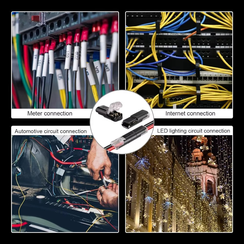Conector Elétrico 2 Pinos Engate Rápido E Isolamento Kit