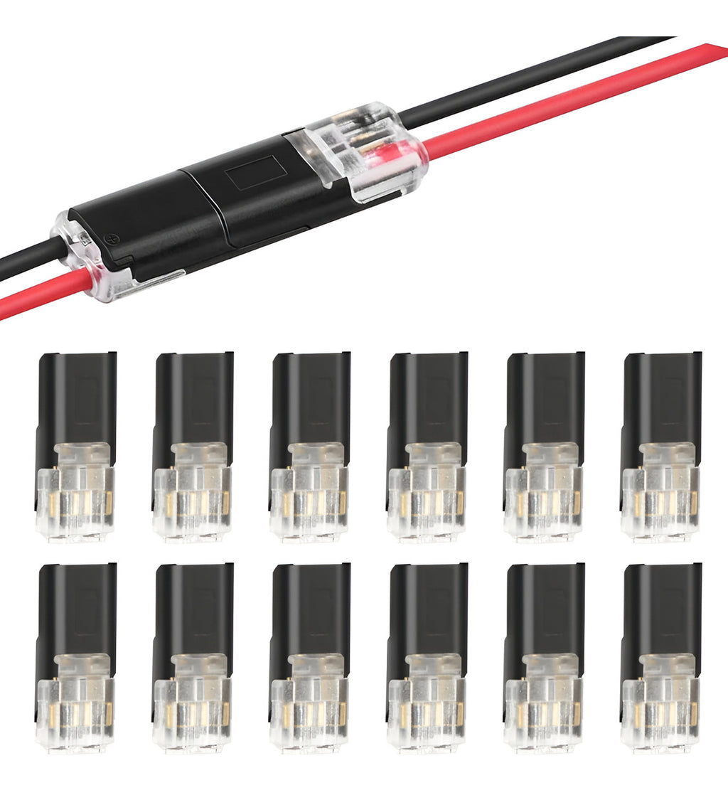 Conector Elétrico 2 Pinos Engate Rápido E Isolamento Kit